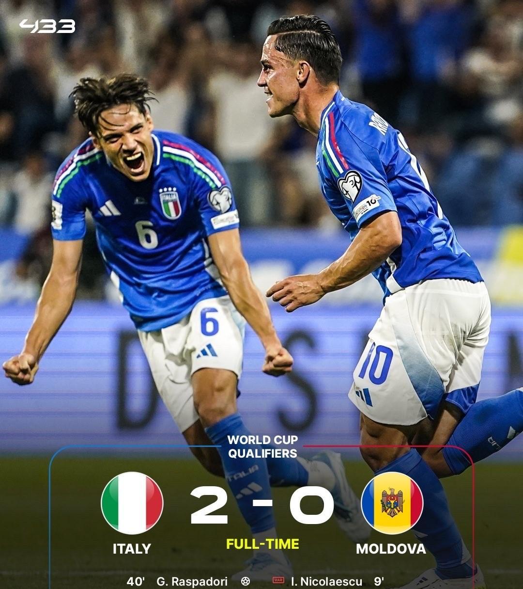 关于意大利队豪取胜利，锁定晋级欧锦赛名额的信息